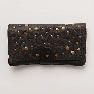 FREE PEOPLE Studded Pulito Wallet In Black NWT